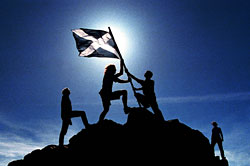 Raising the Saltire